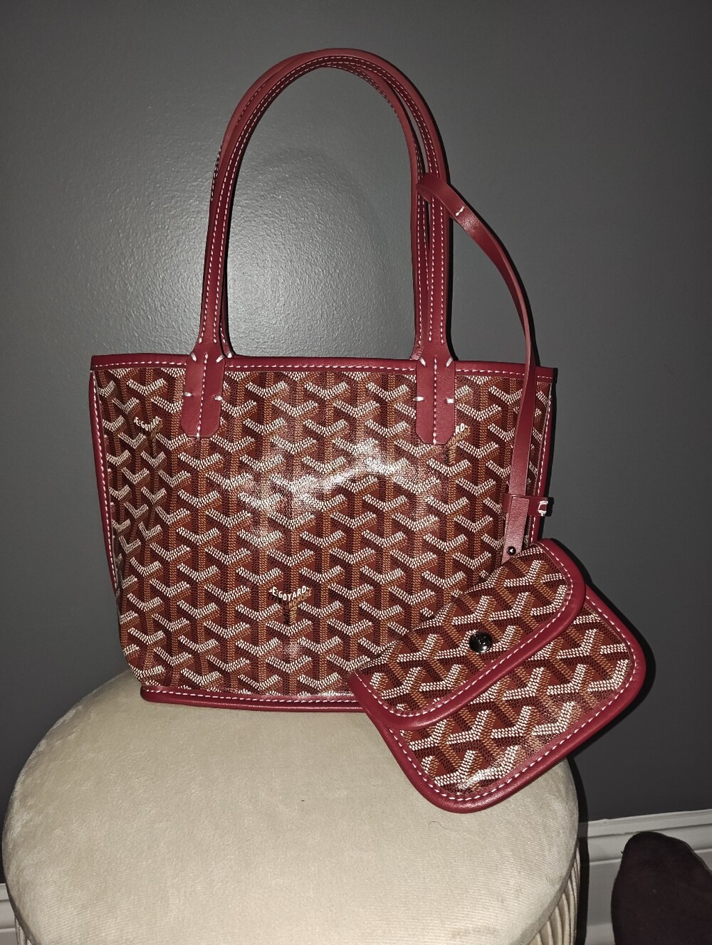 Mini Burgundy Tote